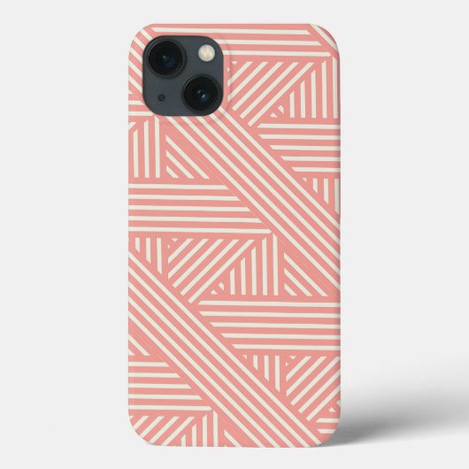 Pinselpinke geometrische Muster Feminine Girly Str Case-Mate iPhone Hülle (Rückseite)