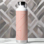Pinselpinke geometrische Stipes Girly Feminine Trinkflasche