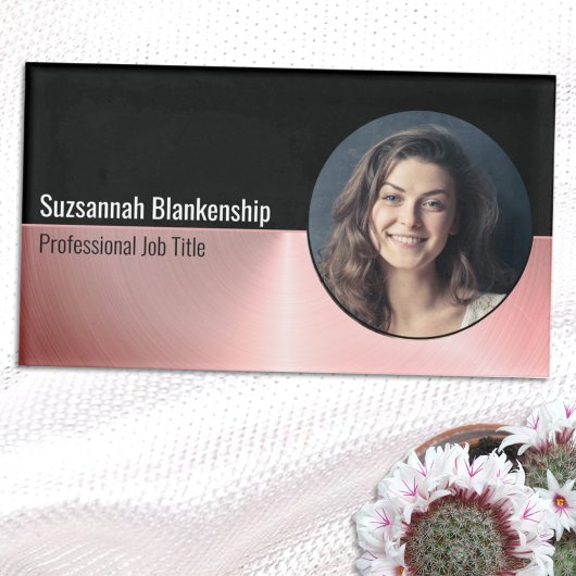 Pinselpinke Imitate Metal Custom Foto Beruflich Namenschild