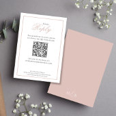 Pinselpinke Kalligrafie Script-UAWG Elegant RSVP Karte
