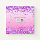 Pinselpinke, lila Pinselpinke Notizblock (Rückseite)