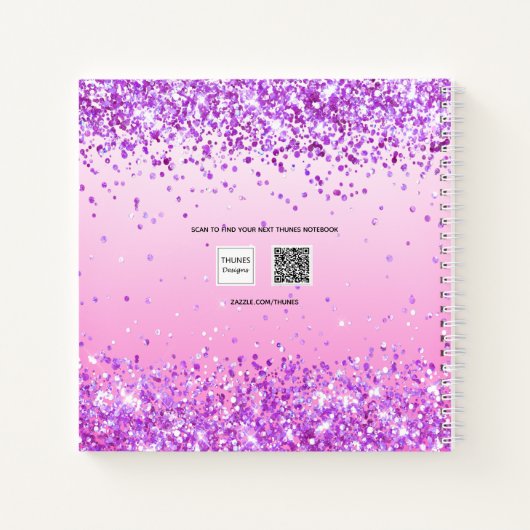 Pinselpinke, lila Pinselpinke Notizblock (Rückseite)