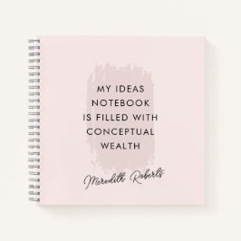 Pinselpinke Pinselstriche Motivierend Zitat Notizblock