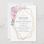 Pinselpinke und geometrische Taufe oder Weihnachte Einladung (Vorderseite)