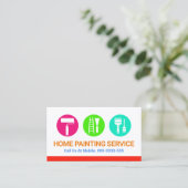 Pinselpinsel für die Pinselspitze Visitenkarte (Stehend Vorderseite)