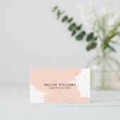 Pinselpinsel in Pastellrosa, modernes Design Visitenkarte (Stehend Vorderseite)