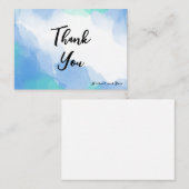 Pinselpinsel in Weich-Blau-Farbe - Grußkarte Mitteilungskarte (Vorne/Hinten)