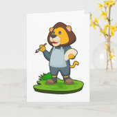 Pinselpinsel Karte (Gelbe Blume)