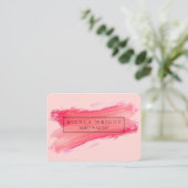 Pinselpinsel Makeup Artist Visitenkarte (Stehend Vorderseite)