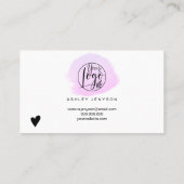 Pinselpinsel minimalistisches Logo, danke Visitenkarte (Rückseite)