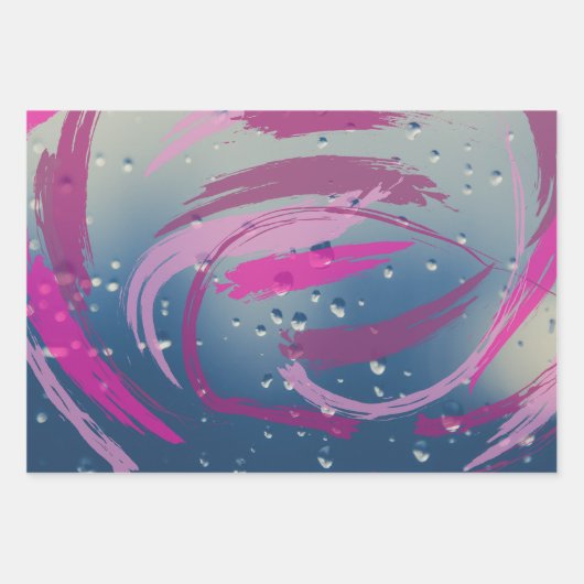 Pinselpinsel mit 3 Set, wrapping Paper Geschenkpapier Set (Vorderseite 3)