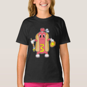 Pinselpinselfarbe von Hotdog T-Shirt