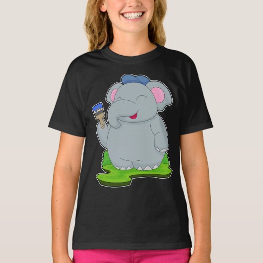Pinselpinselpinsel mit Elephant T-Shirt (Vorderseite)