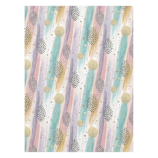 Pinselpinselstrich und geometrische Abstrakte Form Tischdecke (Vorderseite)