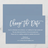 Pinselschrift ändert das Datum der blauen Karte (Vorne/Hinten)