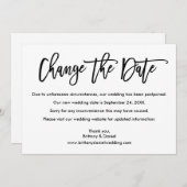Pinselschrift ändert das Datum der neuen Hochzeitd Save The Date (Vorne/Hinten)