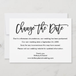 Pinselschrift ändert das Datum der neuen Hochzeitd Save The Date
