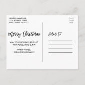 Pinselschrift Frohe Weihnachtskraft Tape Grün Postkarte (Rückseite)