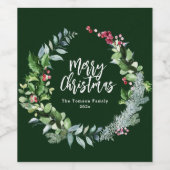 Pinselschrift für die Winterlandschaft Weinetikett (Einzelnes Label)