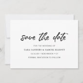 Pinselschrift Handwriting Minimalistisch Moderne H Save The Date (Vorderseite)
