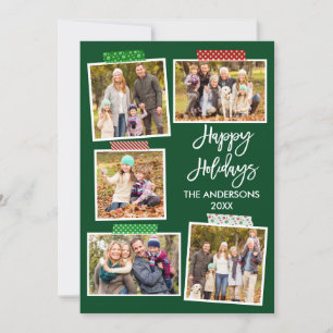 Pinselschrift Happy Holidays Craft Tape Grün Feiertagskarte