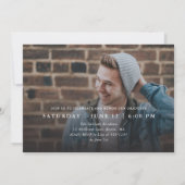 Pinselschrift Moderner Abschluss zweiseitiges Foto Einladung (Rückseite)