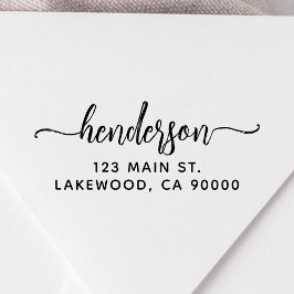 Pinselschrift Niedliche Rücksendeadresse Selbstfar Permastempel