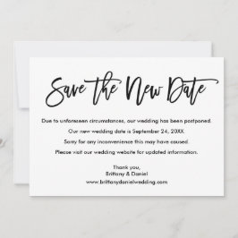Pinselschrift Rette die neue Date Wedding Card Save The Date