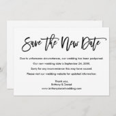 Pinselschrift Rette die neue Date Wedding Card Save The Date (Vorne/Hinten)