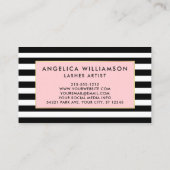 Pinselschrift Rosa Blütenblätter gestrichen Visitenkarte (Rückseite)