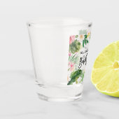 Pinselschrift Tropical Floral Greenerity Beach Hou Schnapsglas (Links)