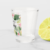 Pinselschrift Tropical Floral Greenerity Beach Hou Schnapsglas (Rechts)