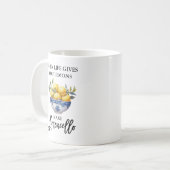 Pinselschrift Wasserfarbe Limoncello Kaffeetasse (Vorderseite Links)