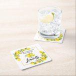 Pinselschrift Wasserfarbe Limoncello Rechteckiger Pappuntersetzer<br><div class="desc">Moderne Pinselschrift Wasserfarben Zitronen,  wenn das Leben gibt Ihnen Zitronen machen Limoncello Papier Untersetzer</div>