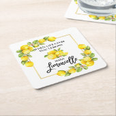 Pinselschrift Wasserfarbe Limoncello Rechteckiger Pappuntersetzer (angewinkelt)