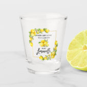 Pinselschrift Wasserfarbe Limoncello Schnapsglas (Vorderseite)