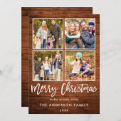 Pinselschrift Weihnachten Rustikales Holz 4 Foto (Vorne/Hinten)