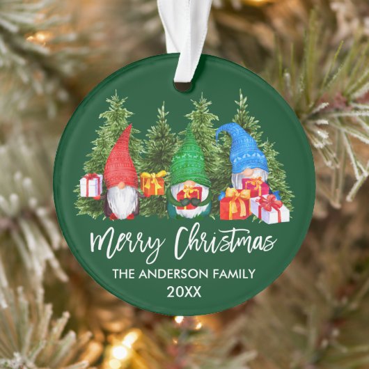 Pinselschrift Weihnachten Wasserfarben Bäume Ornament (Baum)