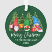 Pinselschrift Weihnachten Wasserfarben Bäume Ornament (Rückseite)