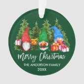 Pinselschrift Weihnachten Wasserfarben Bäume Ornament (Vorderseite)