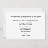 Pinselschrift Wir Got Verheiratete Feier Einladung (Rückseite)