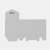 Pinselsilber Mit Monogramm Gefälligkeitsboxen Geschenkschachtel (Ungefaltet)