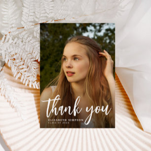 Pinselskript-Abschluss danke Fotokarte