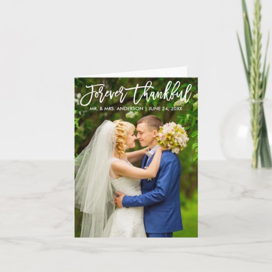 Pinselskript für immer Moderne Notizzettel Dankeskarte (Vorderseite)