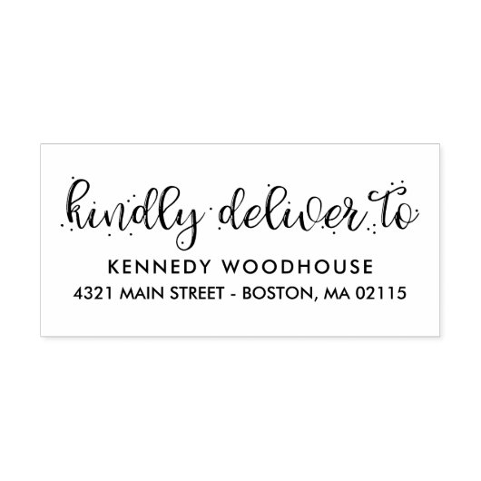 Pinselskript - Gerne Lieferung an - Rücksendeadres Permastempel (Design)