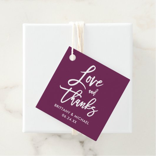 Pinselskript-Liebe und DankeschössungsCassis Geschenkanhänger (Beispiel)