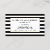 Pinselskript Lila Striche Visitenkarte (Rückseite)