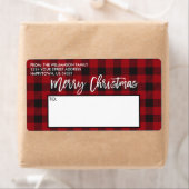 Pinselskript Red Buffalo Karierte Weihnachtswerbun (Insitu)