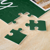 Pinselskriptfamilie 4 Foto Grün oder Auswahl Farbe Puzzle (Seite)