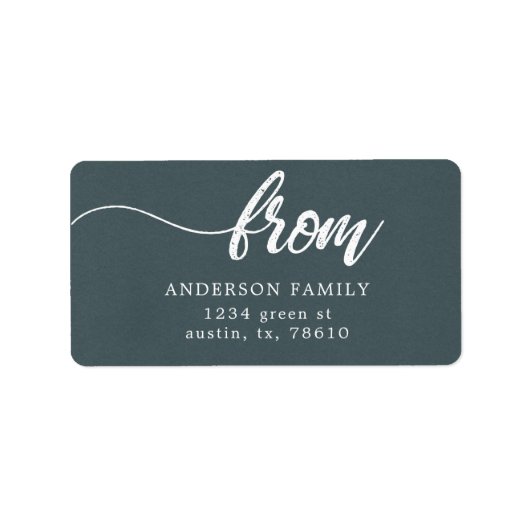 Pinselskriptfamilie Rücksendeadresse Adressaufkleber (Vorne)